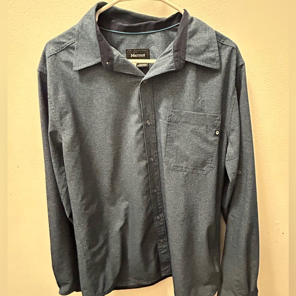 Marmot tech long sleeve button down - Men’s Medium